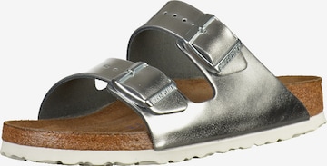 BIRKENSTOCK Muiltjes 'Arizona' in Zilver: voorkant