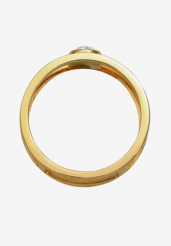 ELLI PREMIUM Ring Kristall Ring, Solitär-Ring in Gold