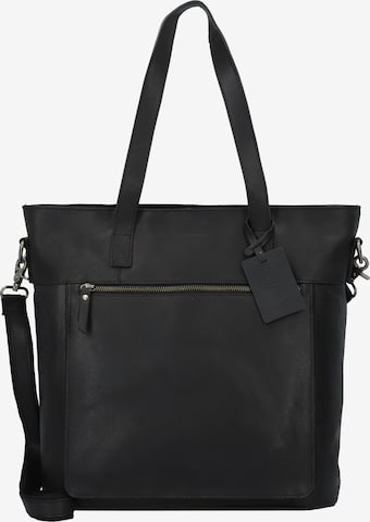 Burkely Schultertasche 'Vintage Jade' in Schwarz: predná strana