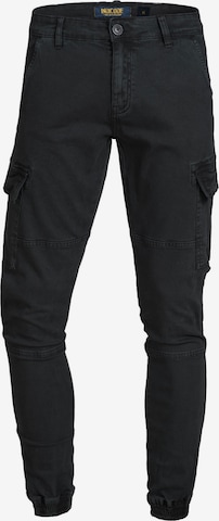 INDICODE JEANS Cargobroek 'August' in Zwart: voorkant