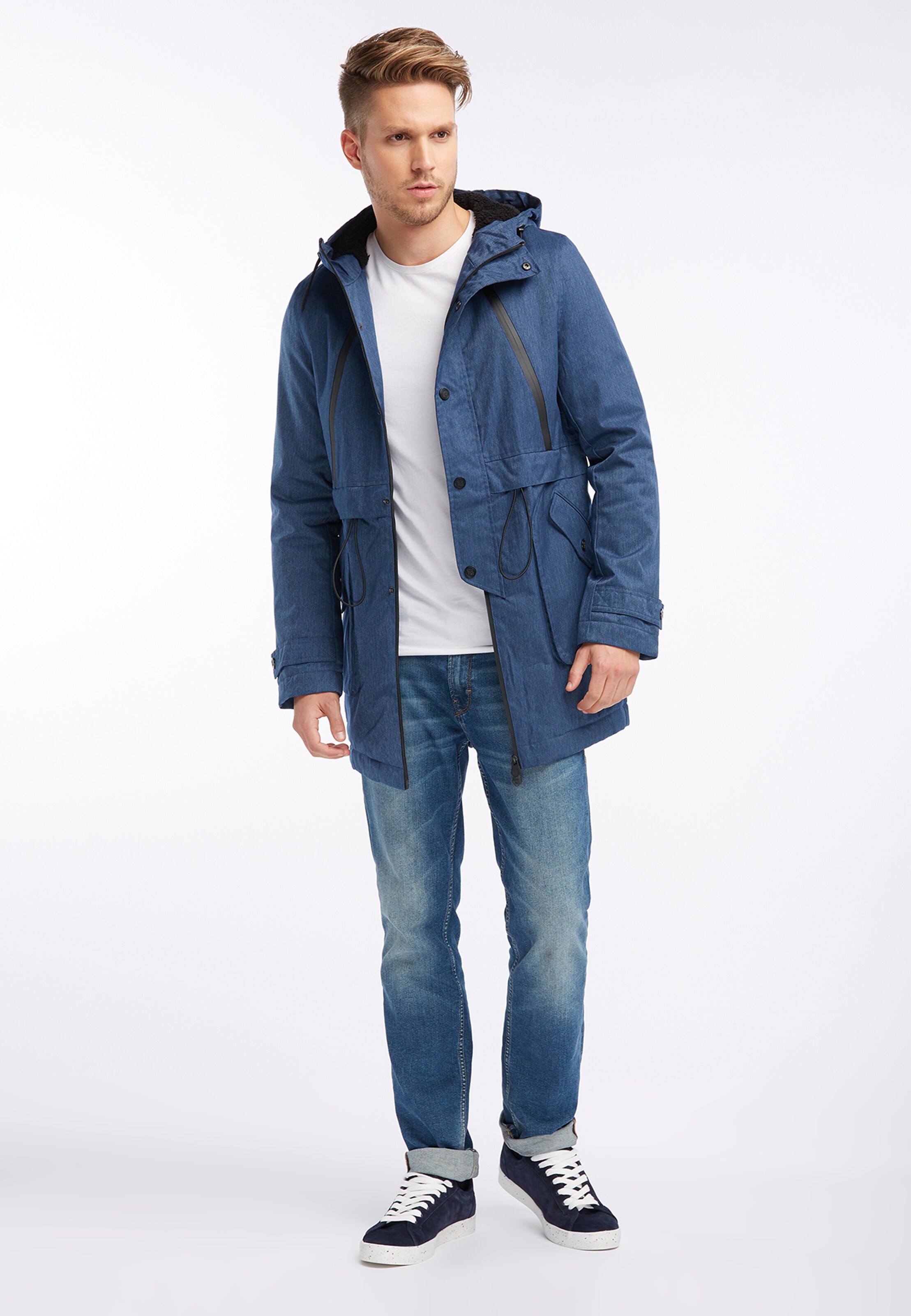 HOMEBASE - Tussenparka in de kleur Blauw