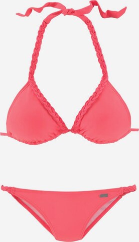 BUFFALO Triangel Bikini in Roze: voorkant