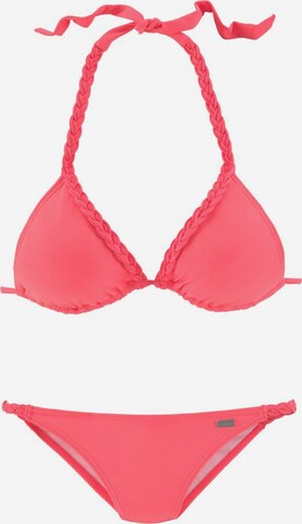 BUFFALO Trójkąt Bikini w kolorze różowy: przód