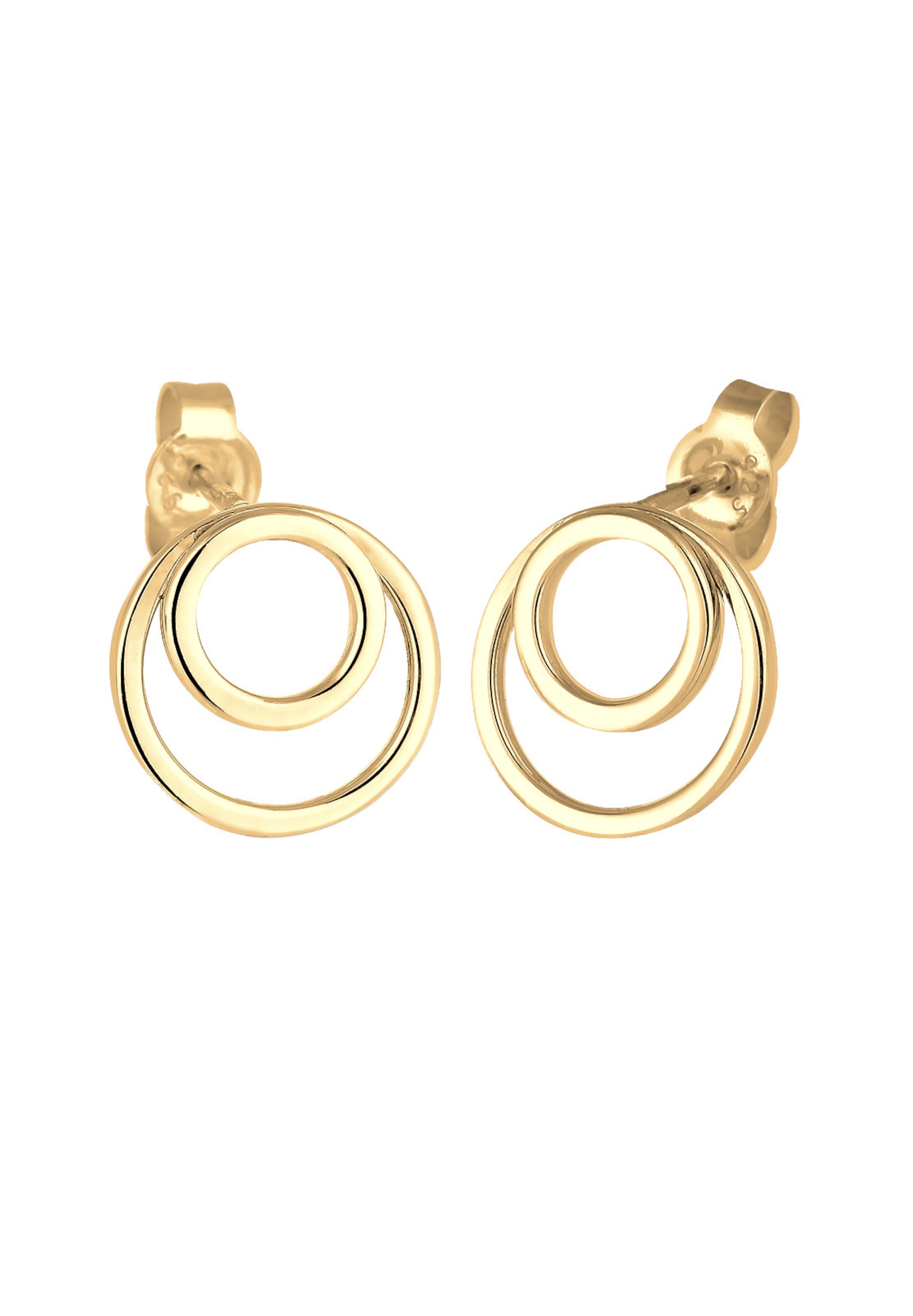 ELLI Ohrringe 'Kreis' in Gold: Vorderseite