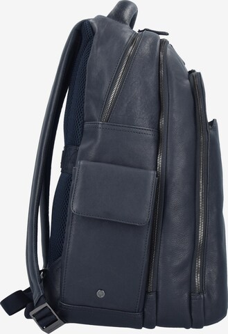 Piquadro Backpack 'Black Square 3444' in Blue