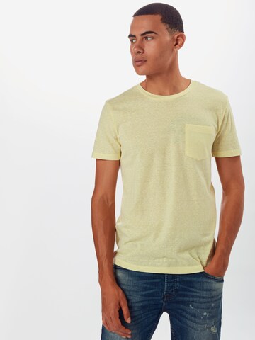 T-Shirt TOM TAILOR DENIM en jaune : devant