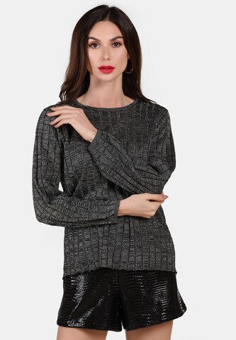 Pull-over faina en gris : devant