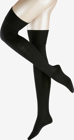 Chaussettes montantes FALKE en noir : devant