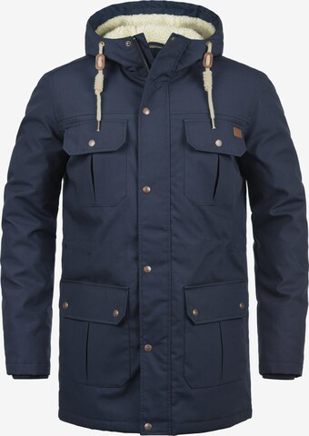 !Solid Winterparka 'Chara Teddy' in Blauw: voorkant