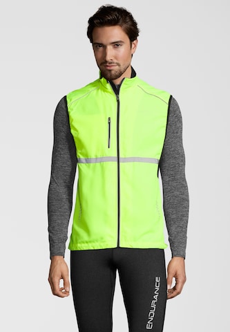 ENDURANCE Sportbodywarmer 'Laupen' in Groen: voorkant