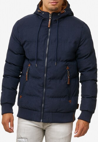 INDICODE JEANS Winter Jacket 'Adeline' in Blue