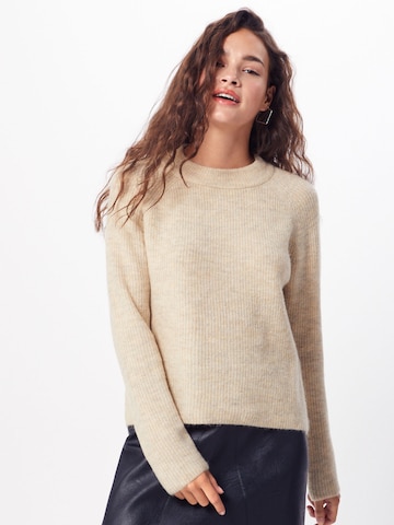 Pull-over 'Ellen' PIECES en beige : devant