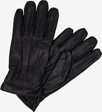 JACK & JONES Γάντια με δάχτυλα 'Montana' σε μαύρο: μπροστά