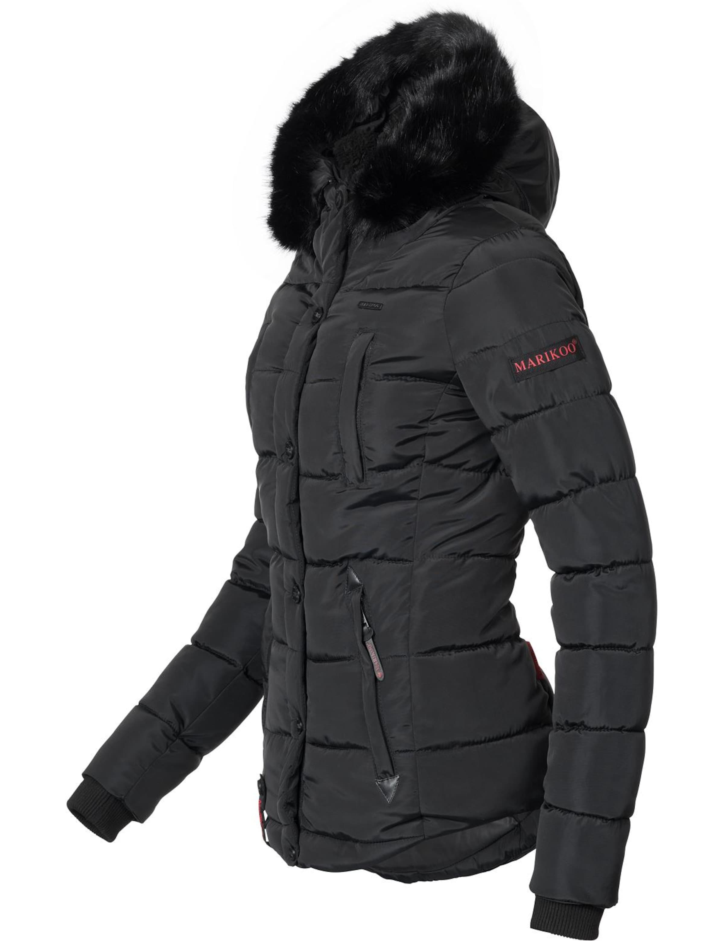 MARIKOO Winter jacket 'Lotusblüte' in Black