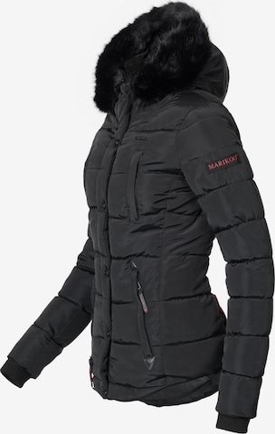 MARIKOO Winter jacket 'Lotusblüte' in Black
