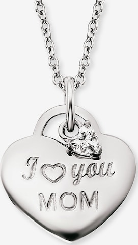 Engelsrufer Necklace 'Love Mom' in Silver: front
