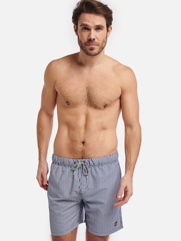 Regular Shorts de bain 'Skinny stripe' Shiwi en bleu : devant