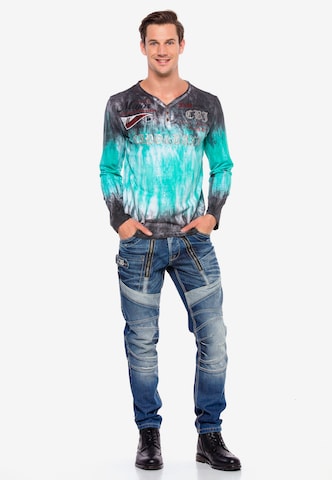 CIPO & BAXX Langarmshirt in Blau: predná strana