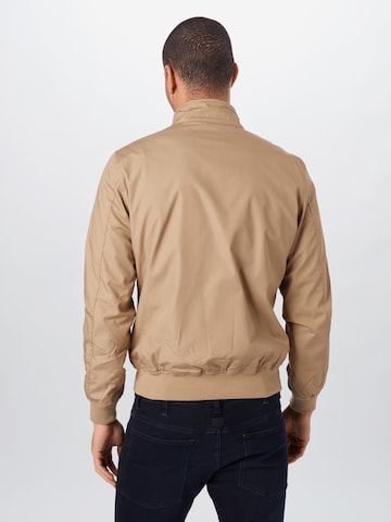 Schott NYC Regular fit Between-Season Jacket 'BLOUSON CABL BRODERIE POITRINE SCHO' in Beige