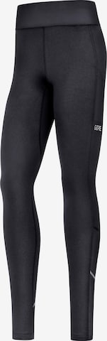 GORE WEAR Skinny Workout Pants 'R3 Thermo' in Black: front