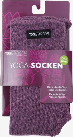 YOGISTAR.COM Yoga-socken in Lila: predná strana