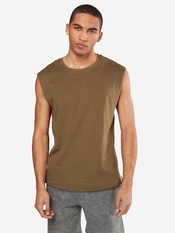 T-Shirt Urban Classics en vert : devant