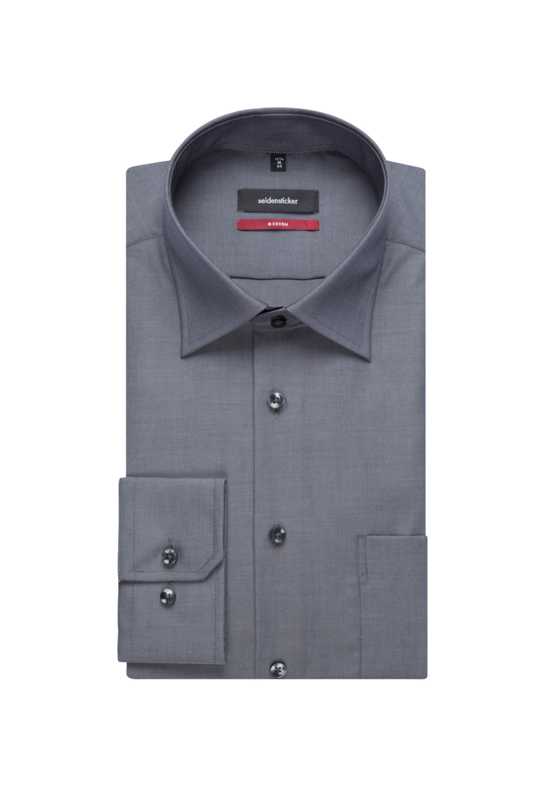 SEIDENSTICKER Средняя посадка Деловая рубашка 'Modern' в Серый