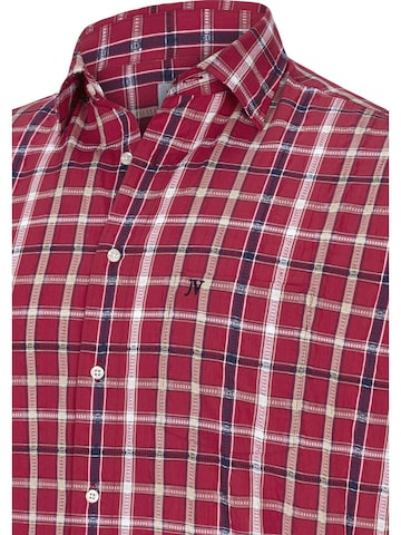 Jan Vanderstorm Comfort fit Button Up Shirt in Red
