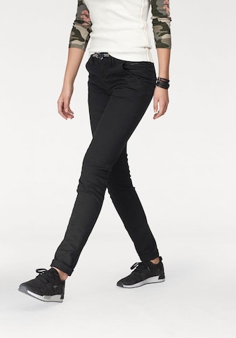 KangaROOS Slim fit Chino Pants in Black: front