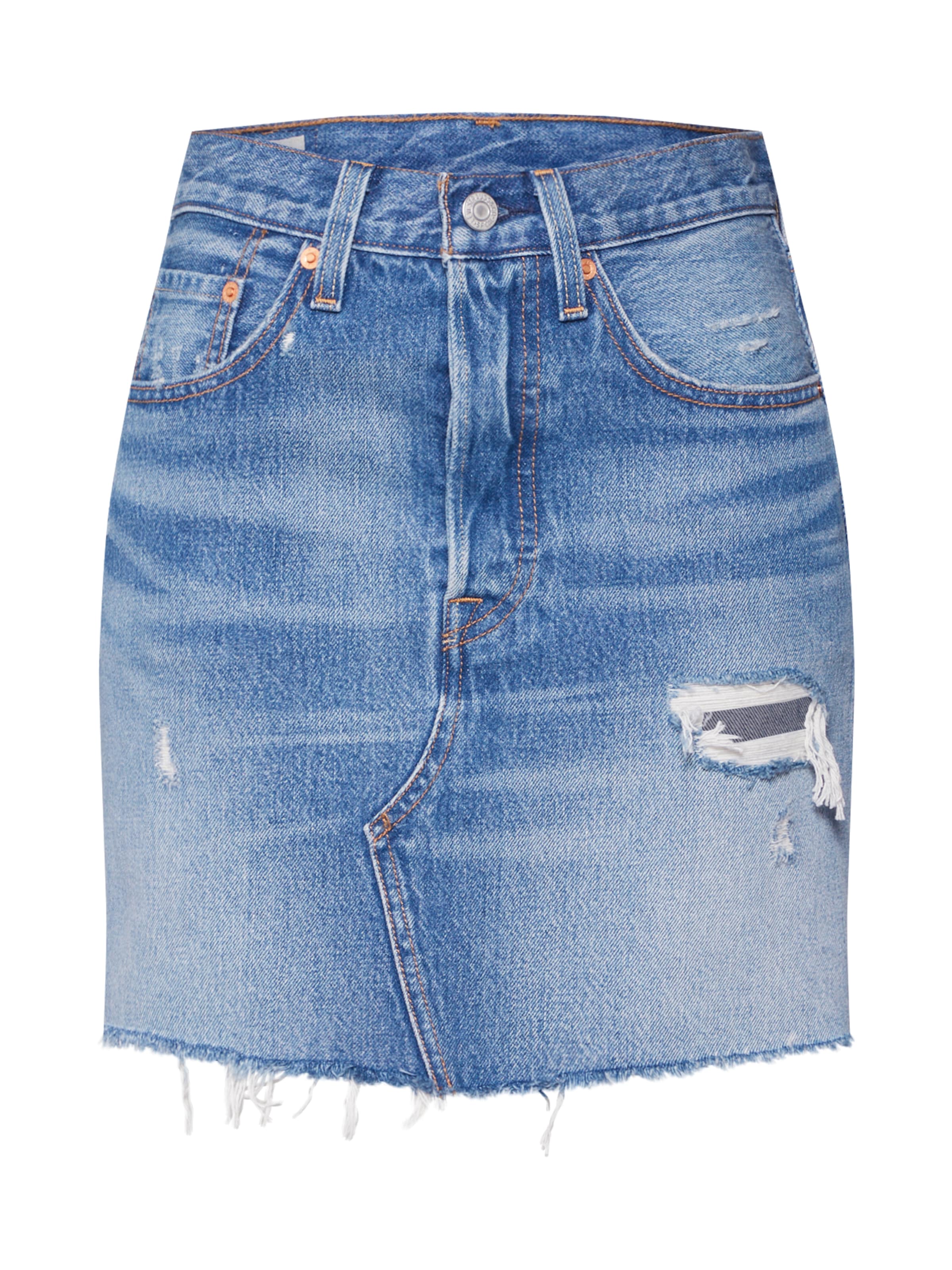 LEVI'S - Rok 'HR DECON ICONIC BF SKIRT' in de kleur Blauw denim