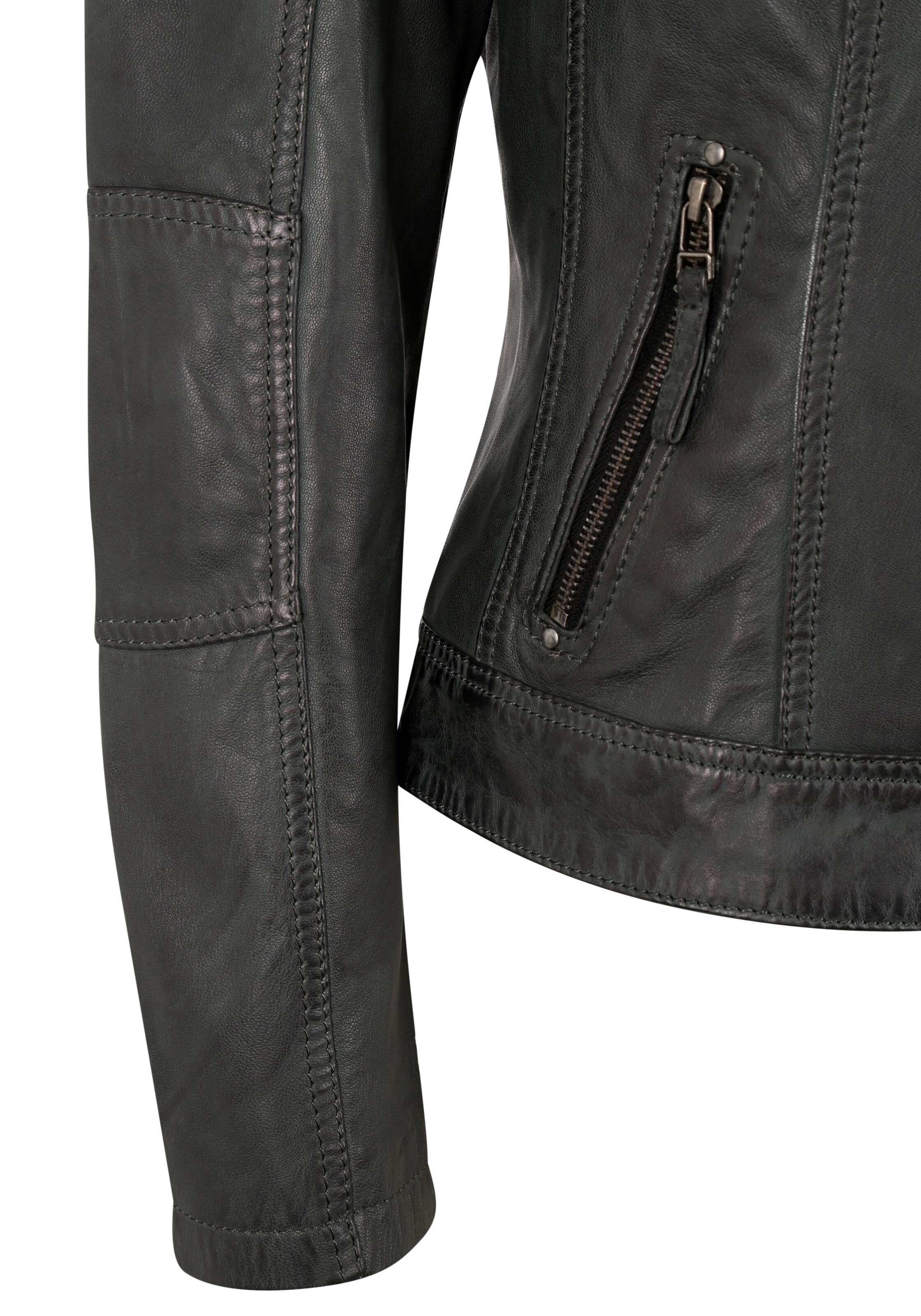 7ELEVEN Lederjacke 'Toulouse' in Grau