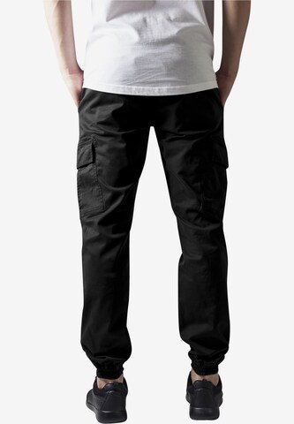 Urban Classics Tapered Cargohose in Schwarz