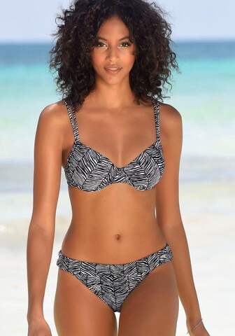 VENICE BEACH Trikó Bikini felső 'Sugar' - fekete: elől