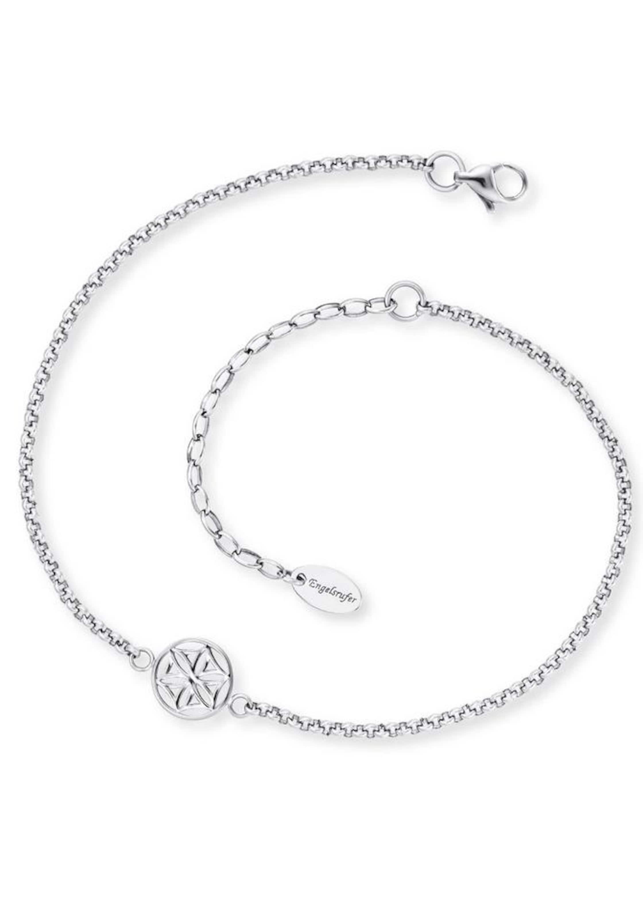 Engelsrufer Fußkette in Grau: Vorderseite