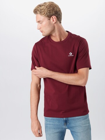 Regular fit Tricou de la CONVERSE pe roșu: față