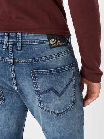 TOM TAILOR DENIM - Slimfit Calças de ganga 'Piers' em azul
