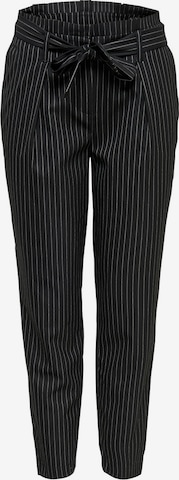 ONLY Tapered Pleat-Front Pants in Black: front