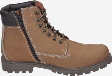 MANITU Lace-Up Boots in Brown