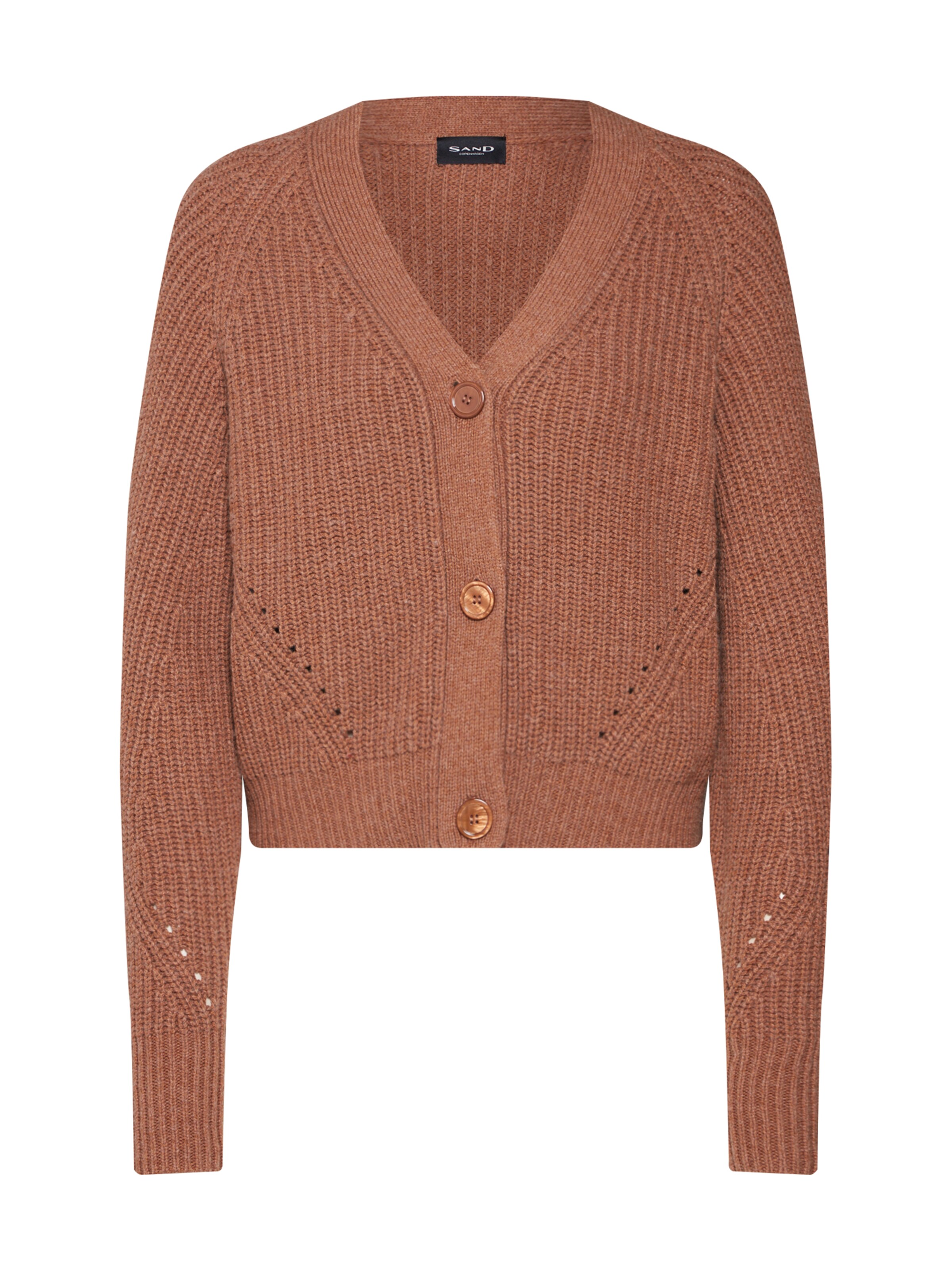 SAND COPENHAGEN - Gebreid vest 'Rosemary' in de kleur Camel