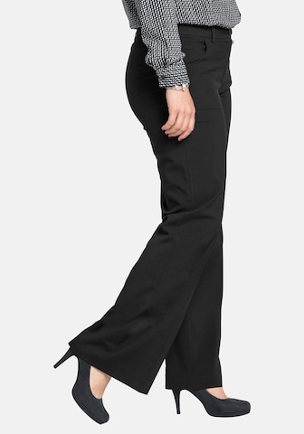 SHEEGO Regular Trousers with creases in Black