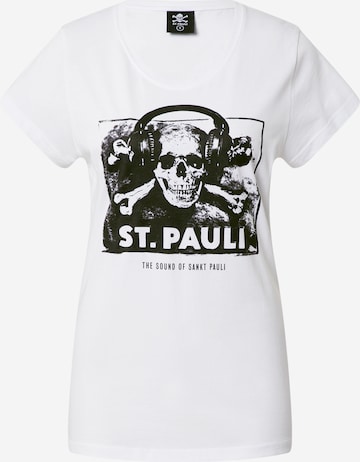 FC St. Pauli Shirt 'Sound' in White: front