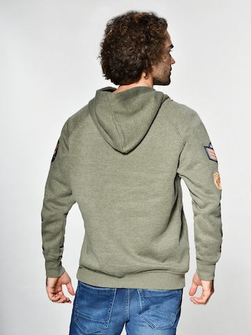 TOP GUN Kapuzenpullover 'TG-9013' in Grün