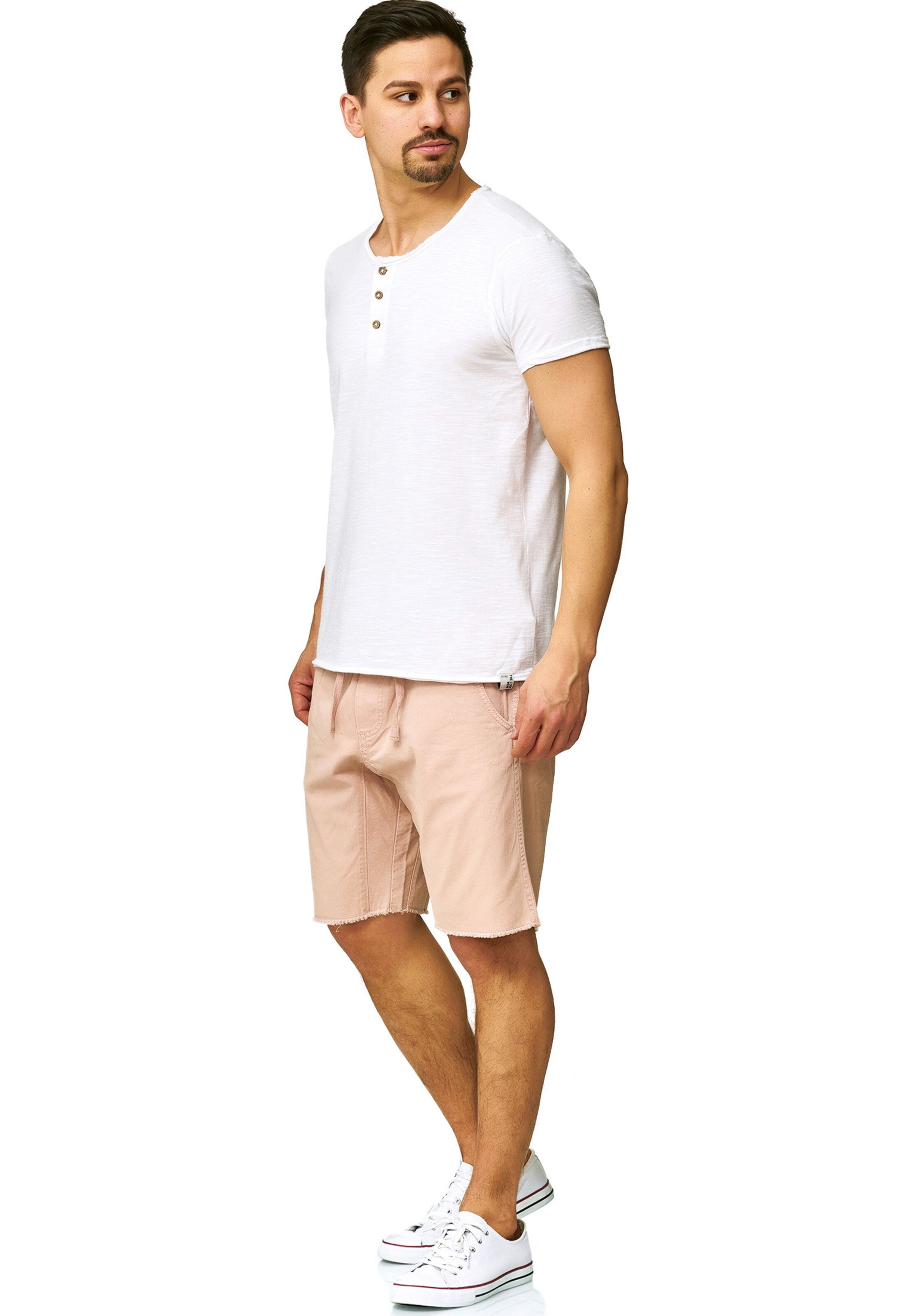 INDICODE JEANS Loose fit Chino trousers 'Carver' in Pink