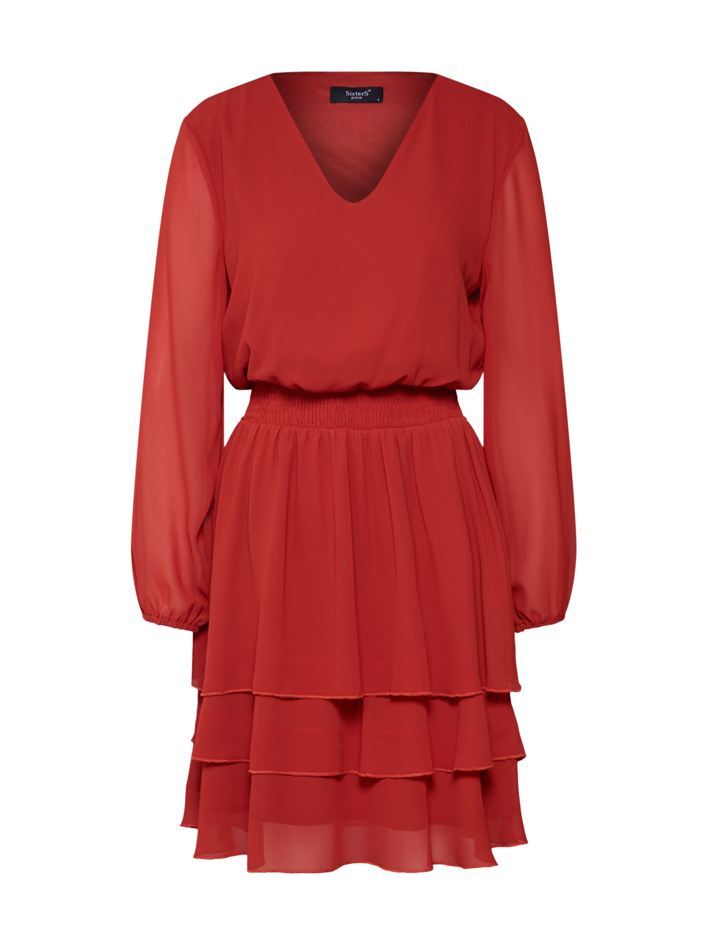 SISTERS POINT - Jurk 'Nicoline-V' in de kleur Roestbruin