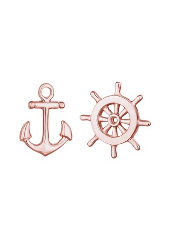 ELLI Oorbellen 'Anker & Steuerrad' in Goud