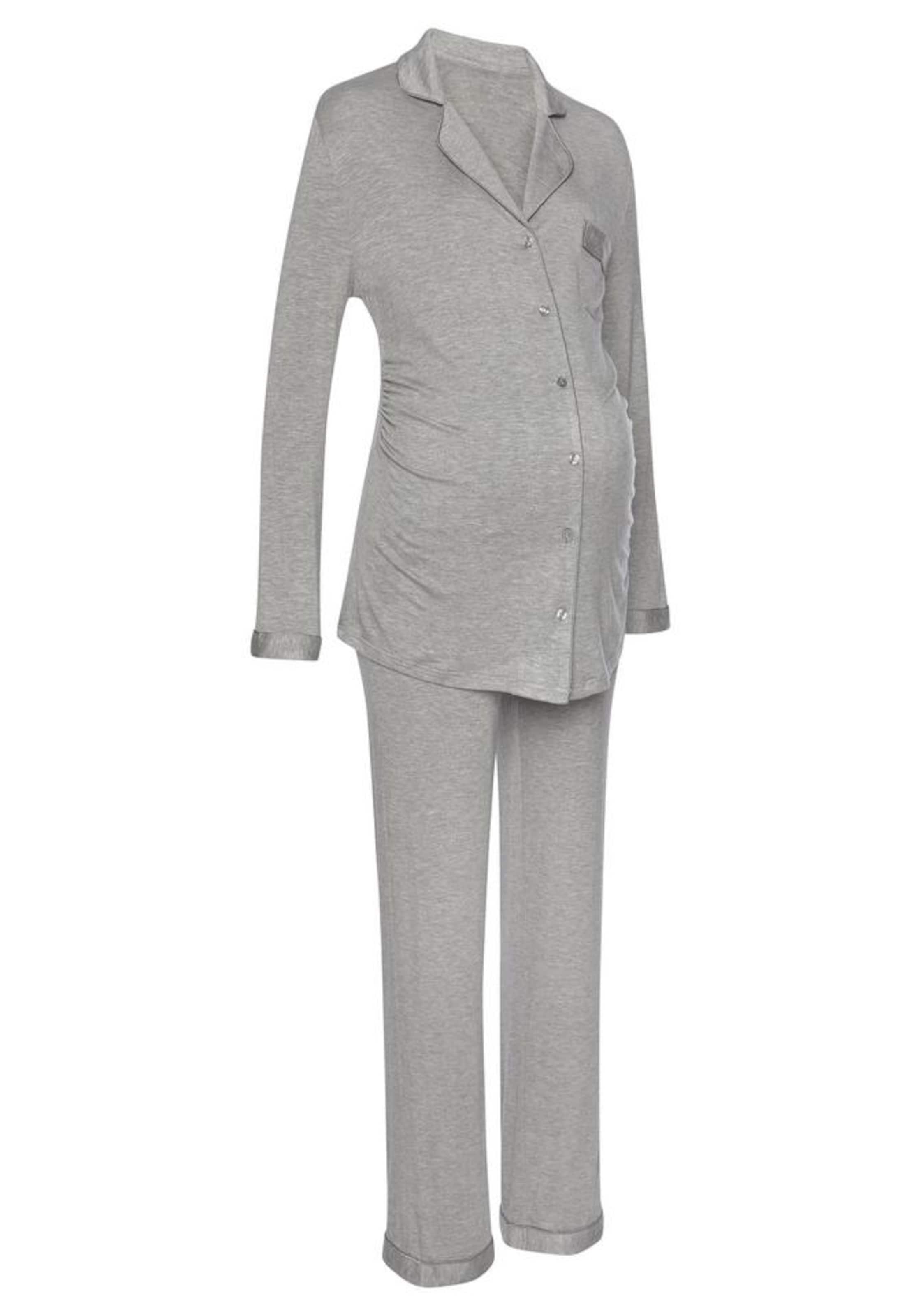 LASCANA Pajama in Grey: front