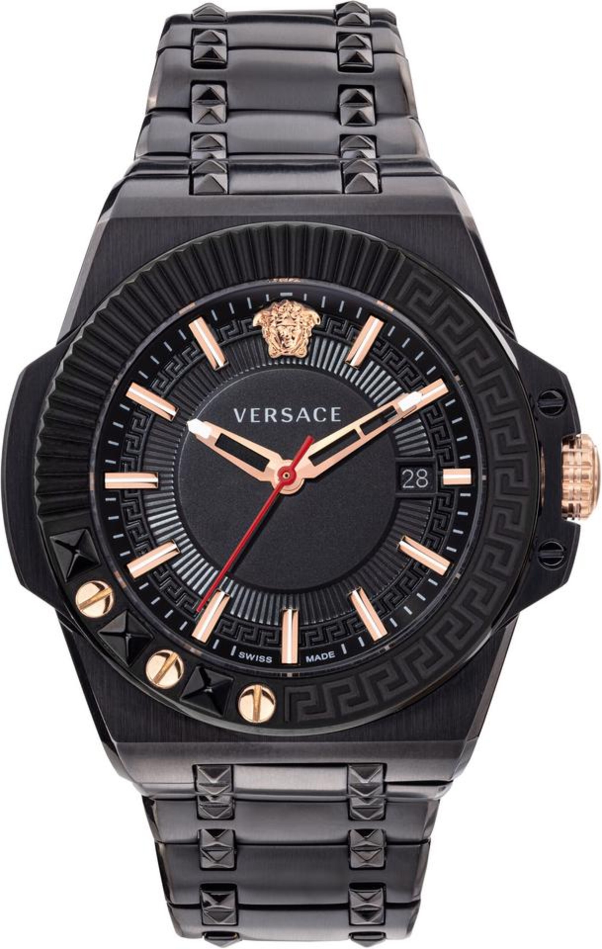 VERSACE Analog watch 'Chain Reaction, VEDY00719«' in Black: front