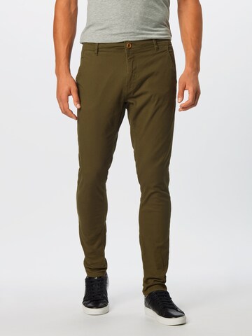 BLEND - Slimfit Pantalón chino en verde