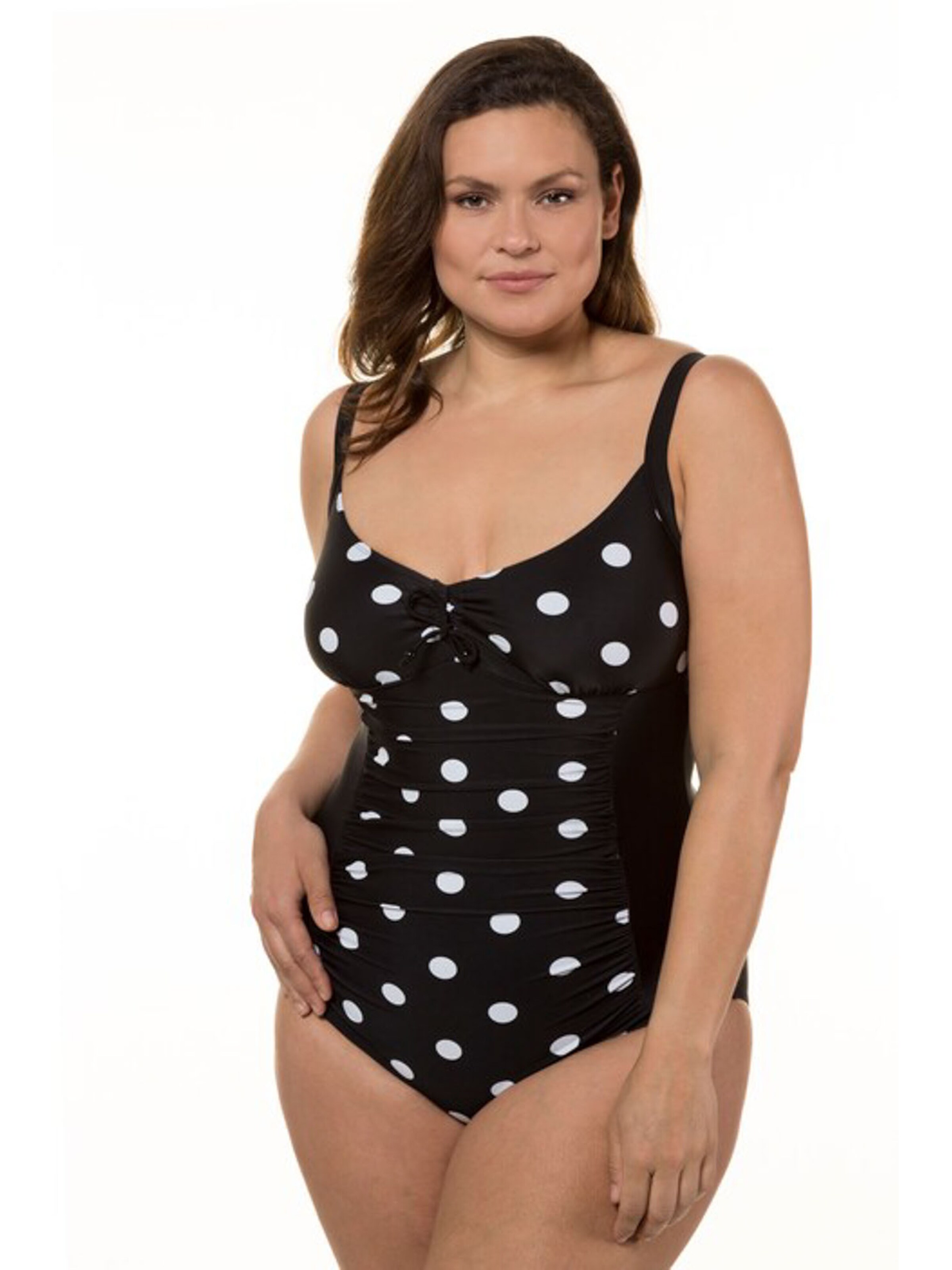 Ulla Popken Badeanzug Punkte In Schwarz About You