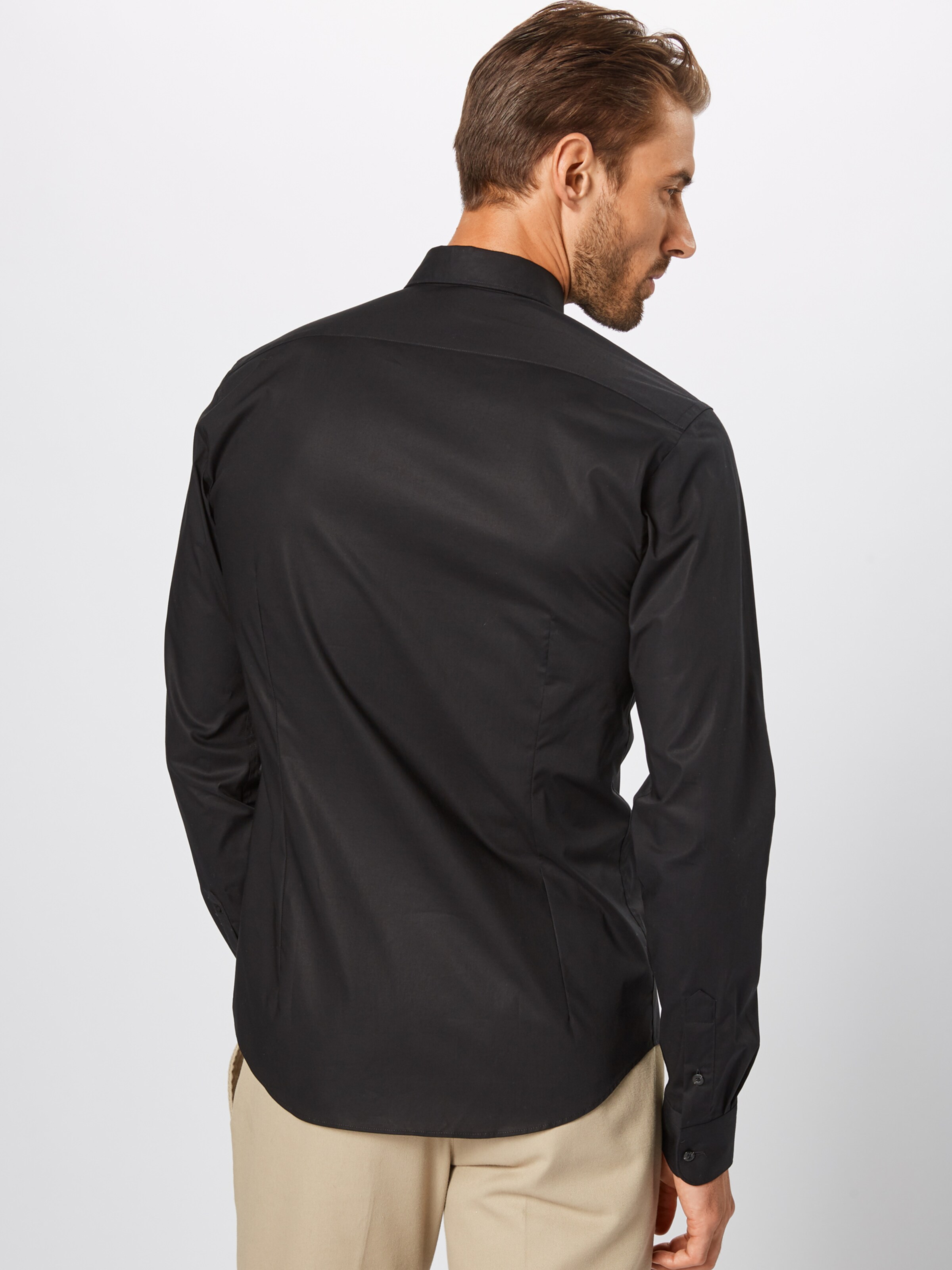 SCOTCH & SODA Zakelijk overhemd '132837-58' in de kleur Zwart: Achteraanzicht